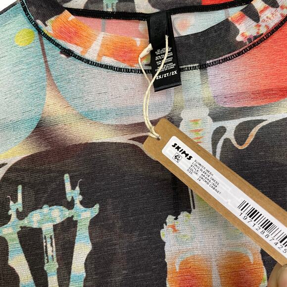 Skims Summer Mesh Long Sleeve Maxi dress 2X Womens Orchid Cabinet Sheer NWT - Picture 9 of 12